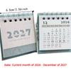 Creative 2027 Mini Calendar Thick Paper Portable Office Desktop Calendar Minimalist Spiral Binding Checklist Planner