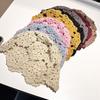 Knitted Floral Pattern Wool Hat For Women Spring Summer Breathable Fashion Accessory