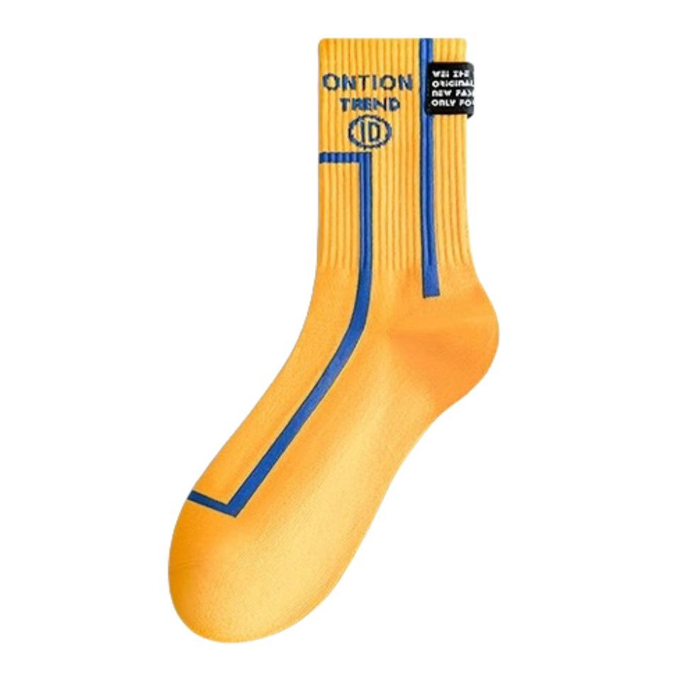 Men's Trendy Cotton Mid-Calf Sports Socks: Anti-Odor Autumn/Winter Basketball Socks