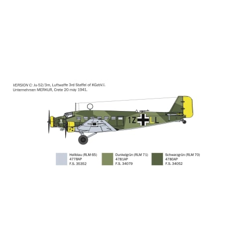 Italeri 102 1/72 Junkers JU-52 (Tamiya-Italeri Series: 39102)
