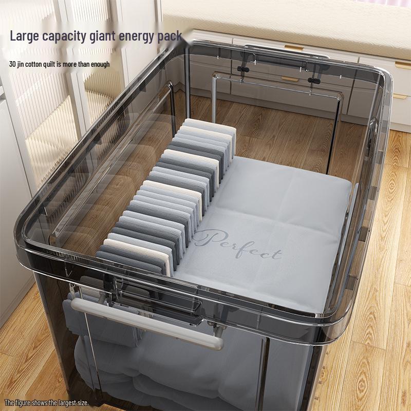 Transparent Large-Capacity Storage Box for Clothes, Toys, Snacks, and More