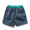 Men's Contrast Waistband Casual Shorts – Elastic Drawstring Nylon Pocket Shorts for Summer Streetwear