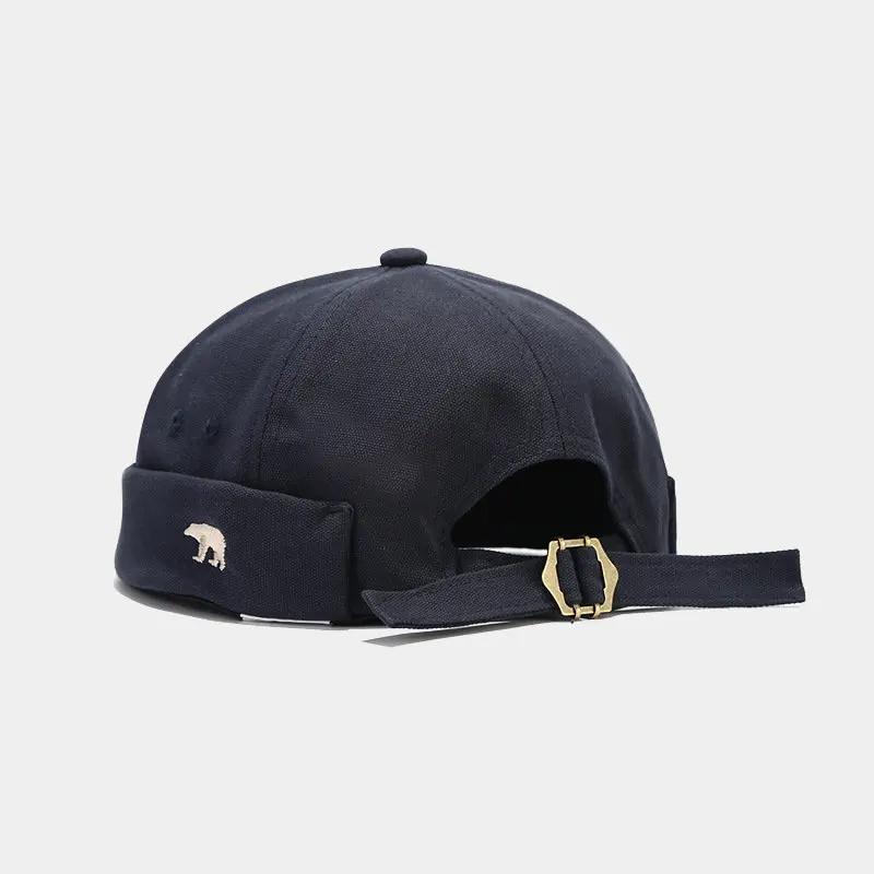 

Spring and Summer Cotton Cartoon Embroidery Docker Cap Brimless Hat Beanie Hats Landlord Sailor Cap Men and Women 105 56-60cm wear сапфіровий