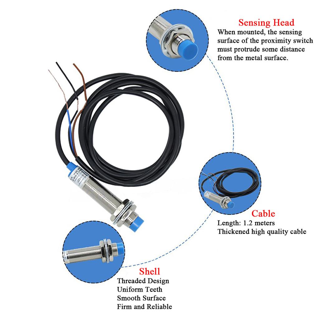 LJ12A3-4-Z/BX 4mm Distanta de detectare NPN NO Comutator de proximitate inductiv