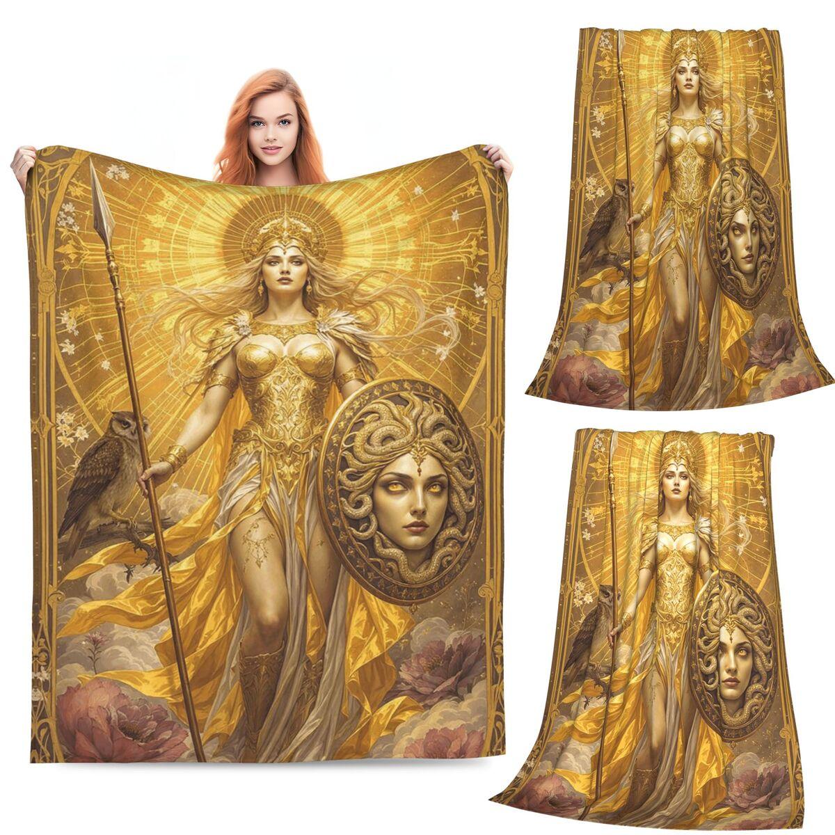 

Goddess Blanket Soft Warm Flannel Throw Blanket Bedspread for Bed Living room Picnic Travel Home Sofa 80x120cm