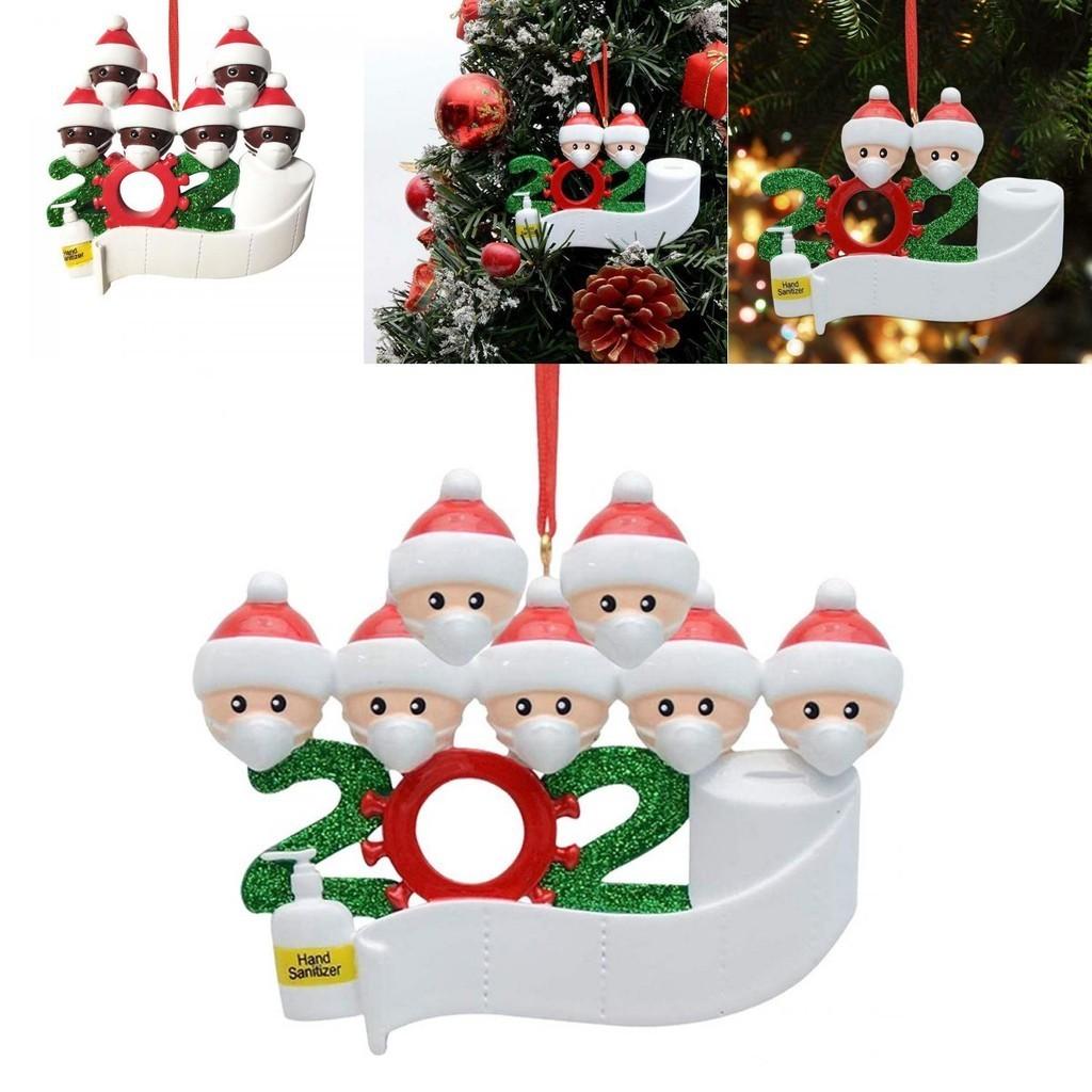 High Quality Pvc 2020 Xmas Christmas Tree Hanging Santa Pendants With Mask