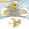 Metal RC Boat Propeller 4 Zinc Alloy 4mm for Model Repair Replace