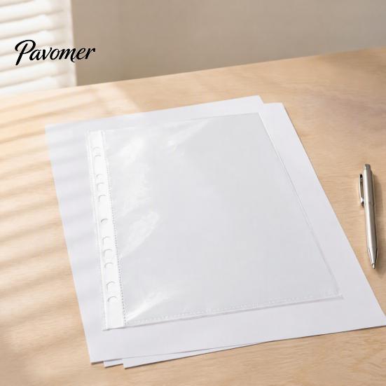 Notebook Production Folder 4-Hole Document Folder/A4 File Bag, Durable PP Portable Storage Compact Binder Folder, Macaron Colors Lightweight Organizer