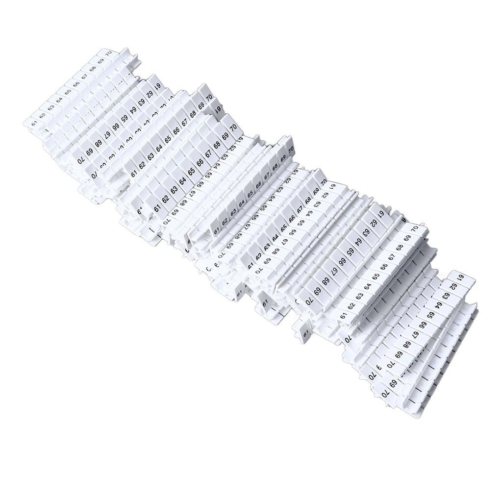 100 ADET UK3N Terminal İşaretleyici Etiketleri Naylon Terminal Bloğu İşaretleme Şeridi Pres Tipi Kurulum ZB5 61