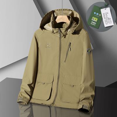 Spring and Autumn Tooling Jacket Men's Outdoor Casual Versatile Jacket Jacket Loose Large Size Middle-aged Top