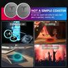 Car LED Luminous Water Cup Pads Auto Coaster Mats for Tesla Model Y Model 3 Model S Model X Auto Accessories