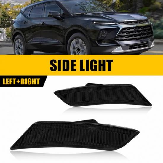 Fit Chevy Cadillac ATS/XT5 Blazer Smoked Side Marker Signal Light Housings Cover