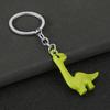 Dinosaur Keychain Alloy Material Durable Electroplated Cute Long Neck Brachiosaurus Charm for Keys Bags Kids Adults Gift in Phantom Green Colors