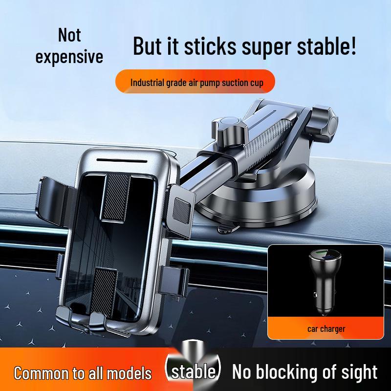 Longqi Universal Multi-functional Car Phone Holder with Suction Cup for Dashboard Navigation.