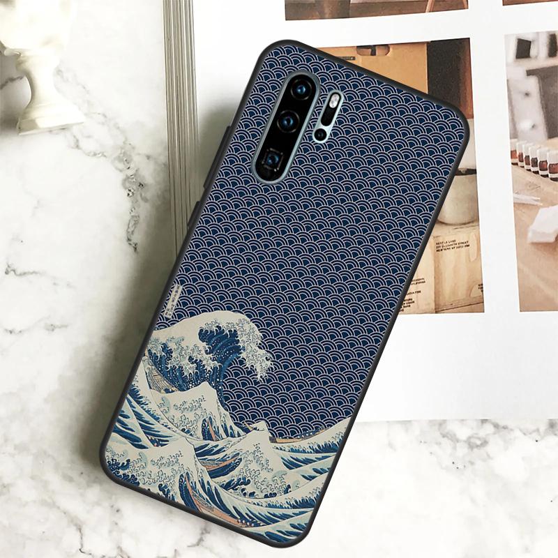 Japanese Wave Art For Huawei Nova 10 SE 9 11 Pro Y60 Y70 Y90 Y61 Y91 Y72 Y73 12i 11i 8i P20 P30 P40 Lite Case