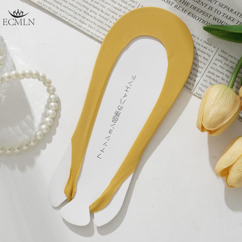 

Женские носки-лодочки с подтяжками, нескользящие, невидимые, летние, тонкие, дышащие, впитывающие пот, носки из ледяного шелка для женщин One size жёлтый