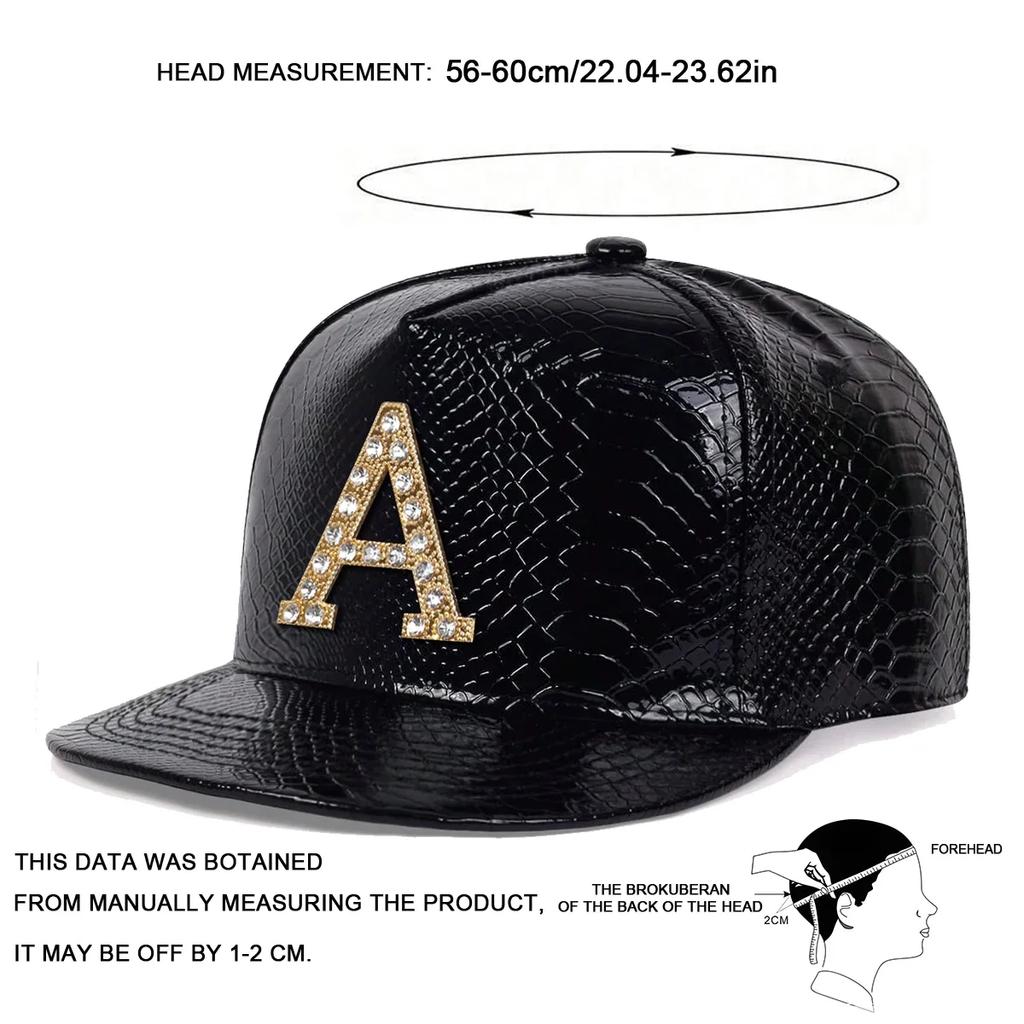 Unisex Diamond A Letter Label Hip-hop Hats Spring Autumn Outdoor Adjustable Casual Baseball Caps Trucker Caps Sunscreen Hat