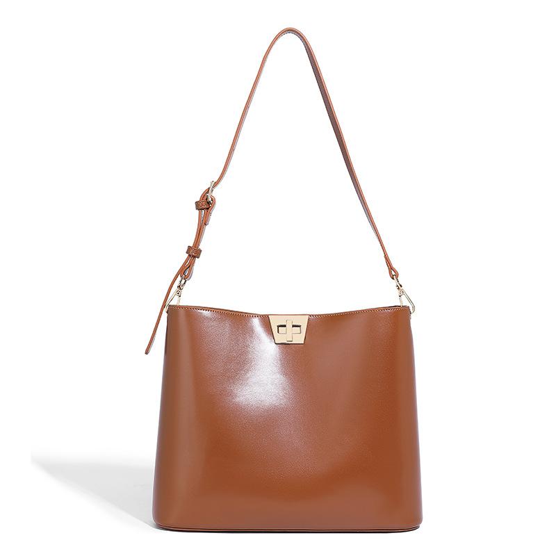 Fashion Commuter Simple Bucket Bag 2024 Winter New Elegant Versatile Mother-Daughter Bag Large Capacity Single Shoulder Underarm Bag