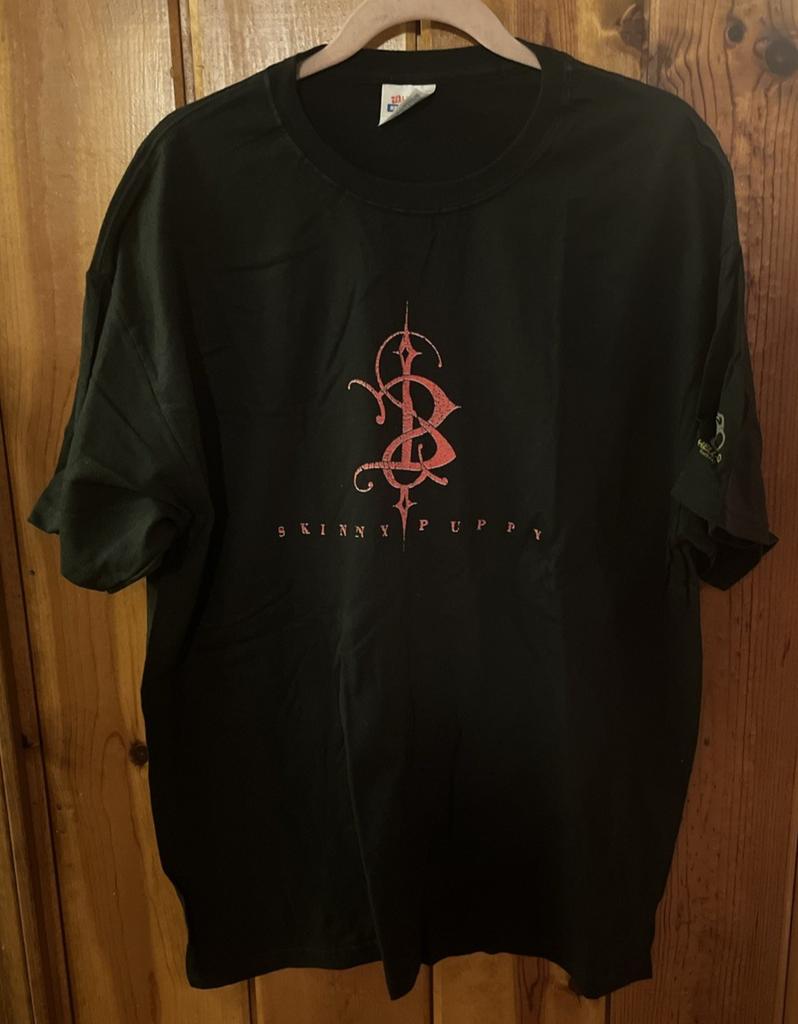 ORIGINAL Skinny Puppy Tour Merch 2004 Tour HELLO DEATHDAY Schwarzes T-Shirt GRÖSSE XL