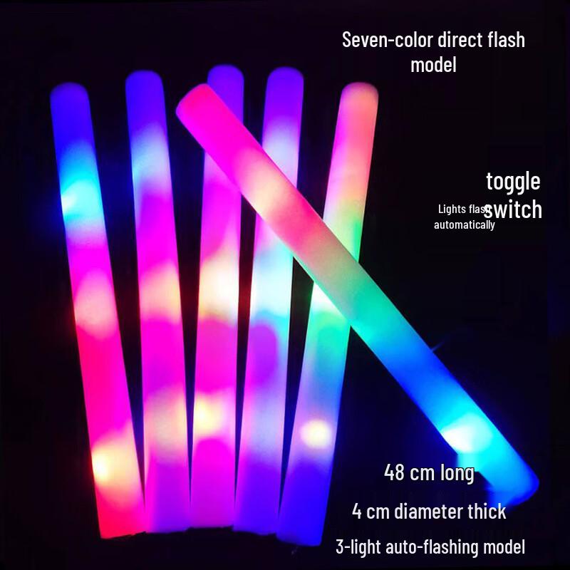 Colorful Foam Glow Sticks - 5 Pack