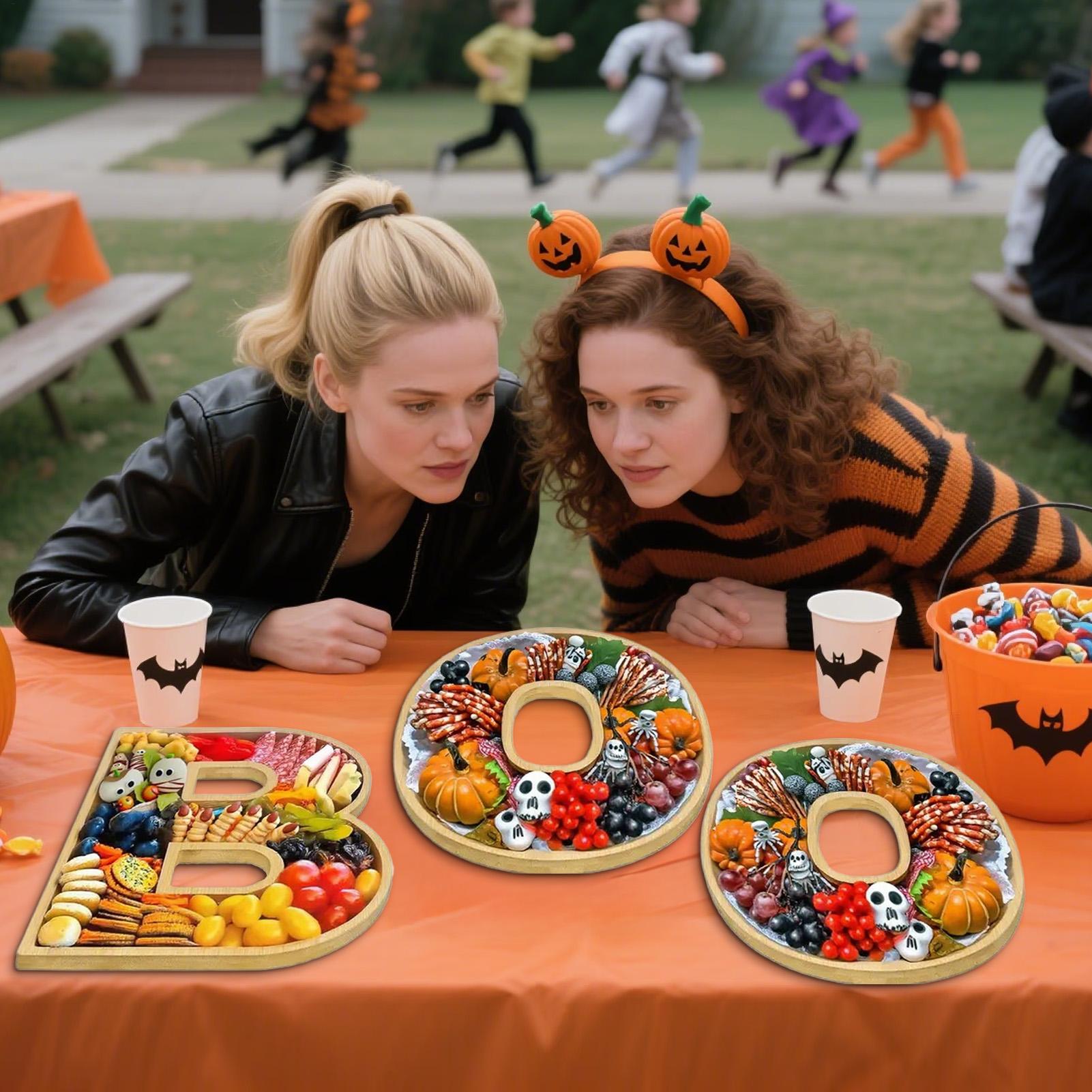 

Поднос на Хэллоуин Boo Поднос для сыра Сервировочная доска для вечеринки Деревянное блюдо Принадлежности для вечеринки Для праздничного декора Осенняя еда Стол В помещении CHINA