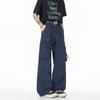 Popular American Retro Overalls Loose Men's and Women's Pure Cotton Three-dimensional Multi-pocket Straight-washed Casual Pants
