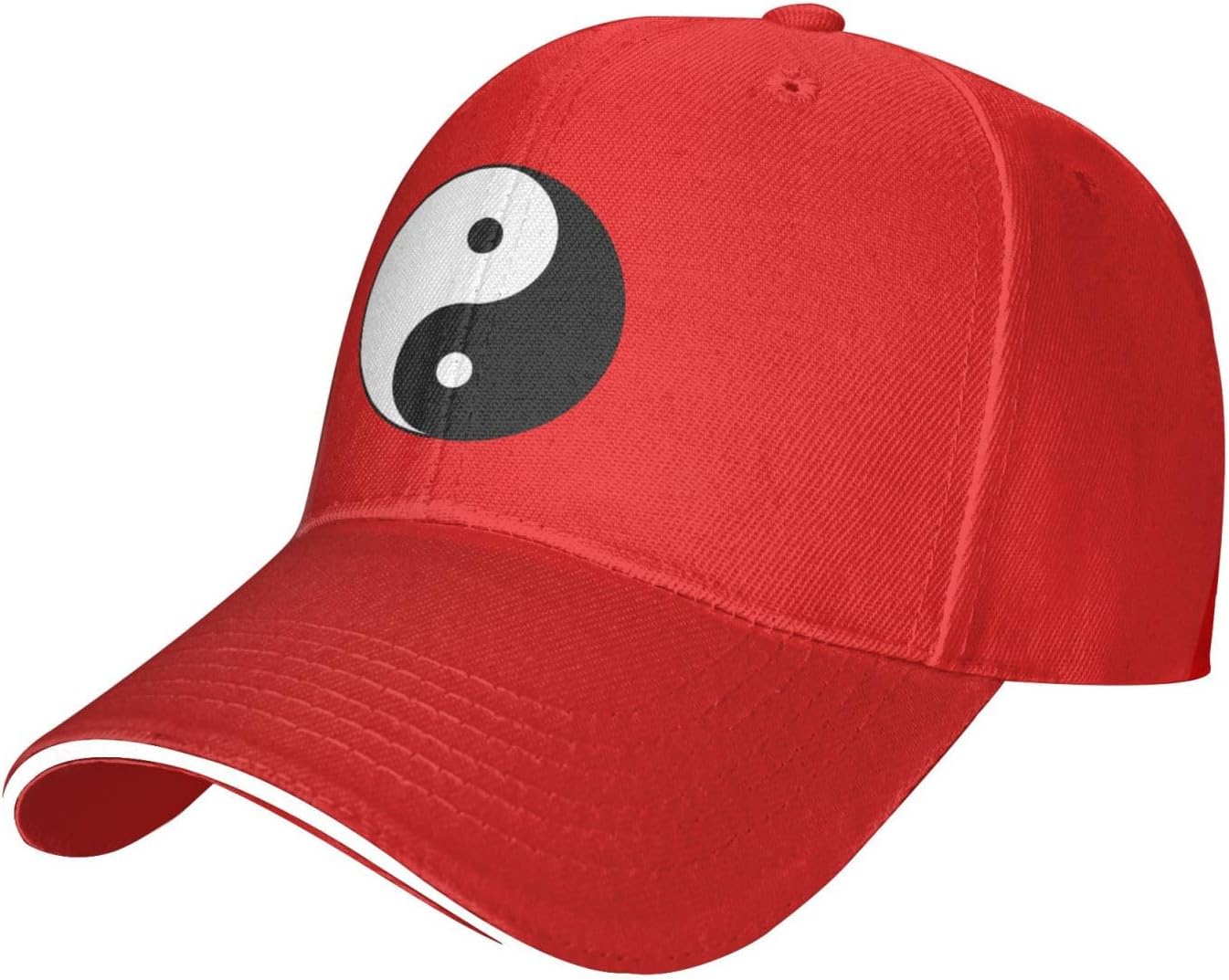 Yin Yang Baseball Cap Adjustable Polyester Casual Sun Protection Baseball Hat for Adults One Size