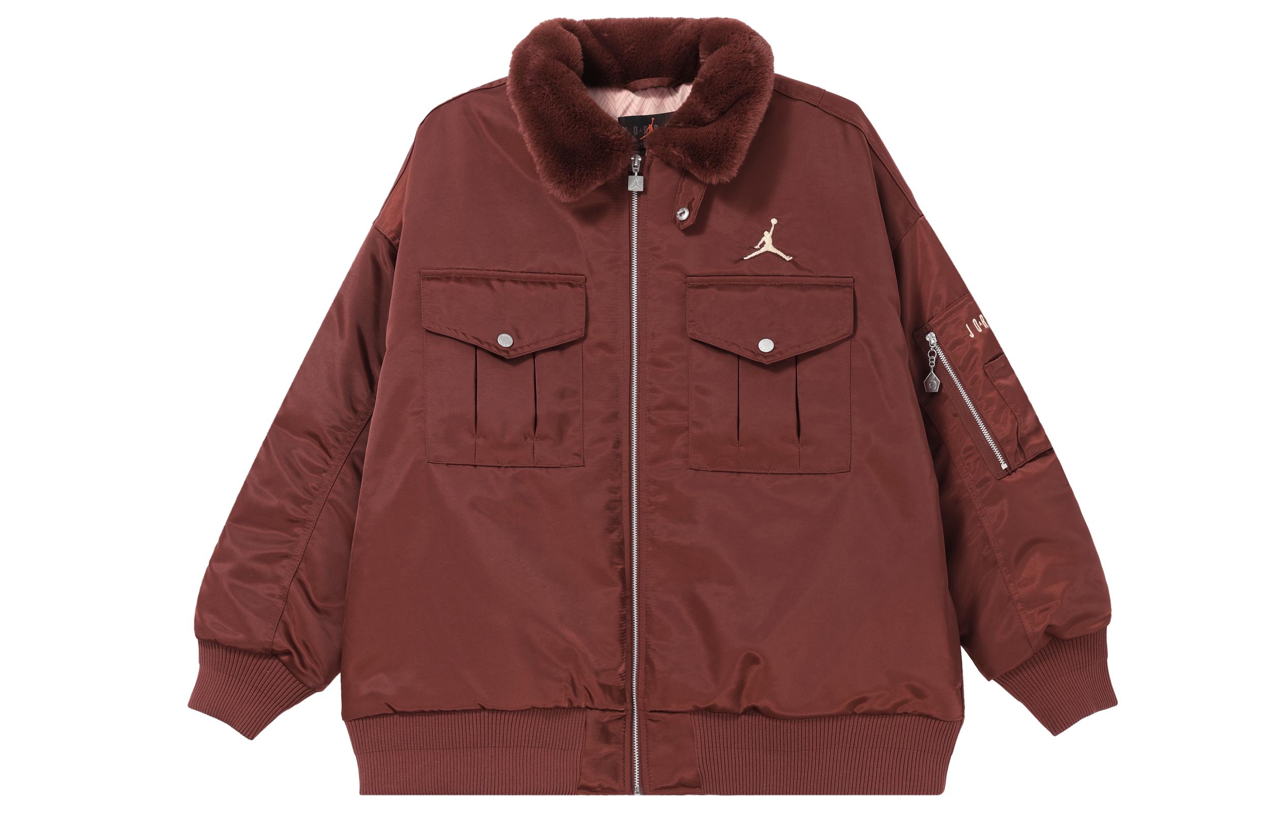 Jordan Jackets Women s Burgundy Lapel Moderate M