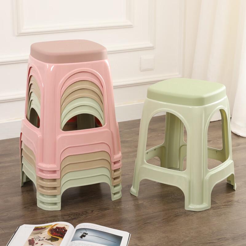HUIHUADU Extra-Thick Square Plastic Stool