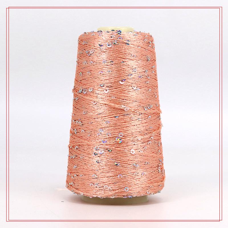 Sequin Cotton Yarn: 50g Fancy Skein for Hand & Machine Knitting