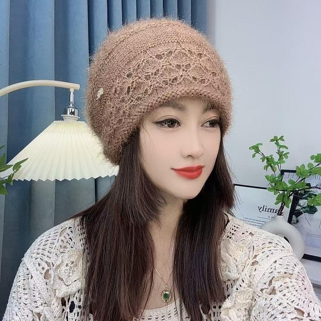 Fashion Hats Winter New Arrival Double-layer Handmade Knit Beanie - Extra Thick and Warm for Women