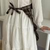with Pocket Korean Style Apron Fashion Kitchen Cafe Baking Apron Floral Plaid Half Apron  Man Woman