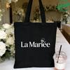 French Girl EVJF Future Bride Team Canvas Tote Bags Bachelorette Party Bridal Shower Shopping Bags with Diamond Ring Design
