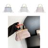 Stylish 2023 Spring New Korean Vintage Sequin Evening Handbag In Pink Purple White