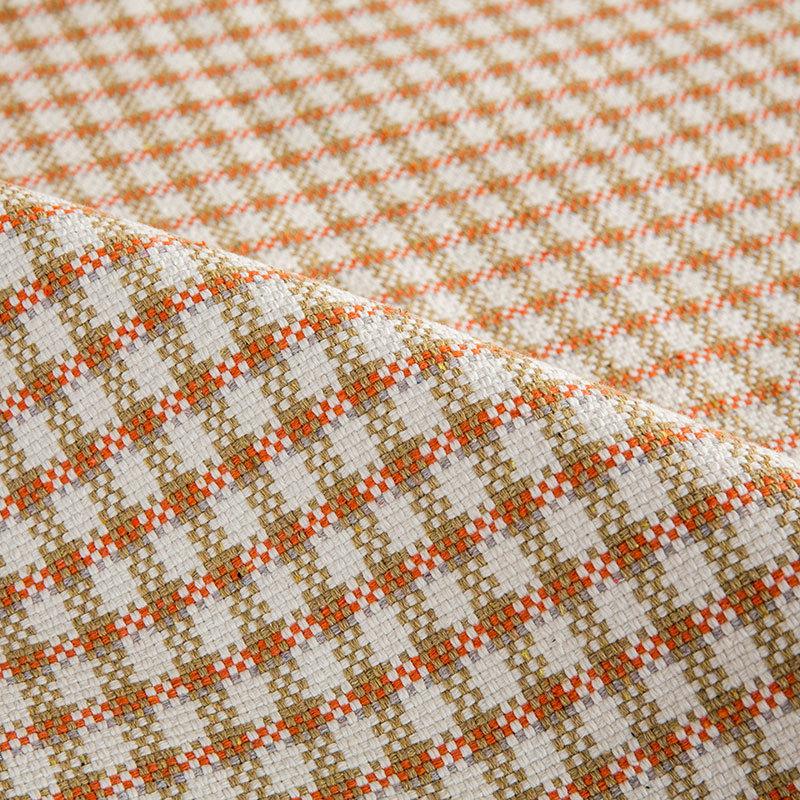 Houndstooth Sofa Cushion Cotton Thread Orange Four Seasons Fabric Anti-slip Leather Sofa Cover Combination