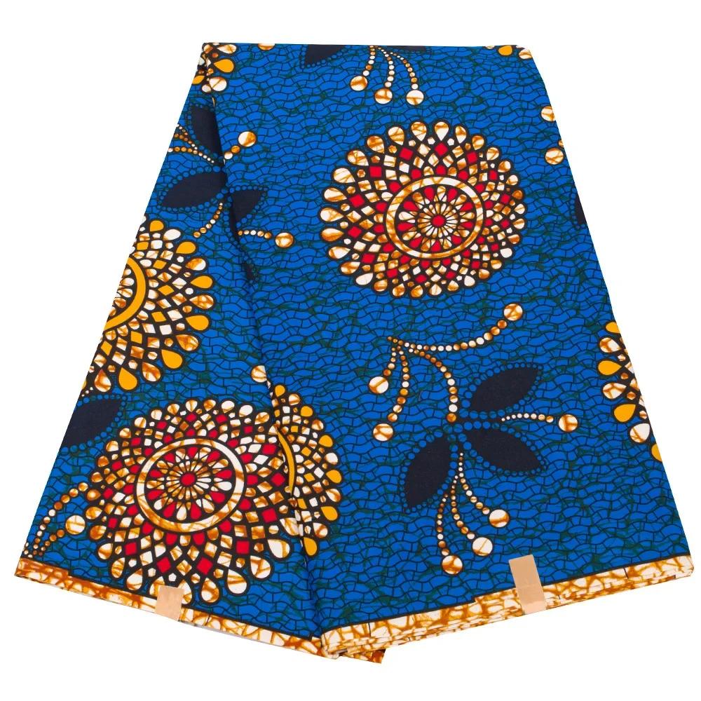 Africká voskovaná látka s potiskem Ankara Polyester Batik Patchwork Materiál Živá Barevná Látka pro DIY Šití Řemesla Šití Šatů
