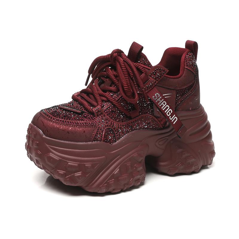 6166236 thick-soled inner height-increasing sports and leisure shoes women's 2026 autumn new muffin fashion dad shoes