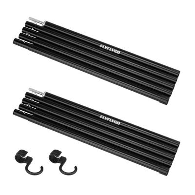 FLYFLYGO Aluminium Zeltstange Tarp Stange Set Durchmesser Teilbar Solo Sub Aufbewahrungstasche Inklusive 2, 19mm, Typ, Duraluminium, Camping, Stange, Touren, Kompakt,