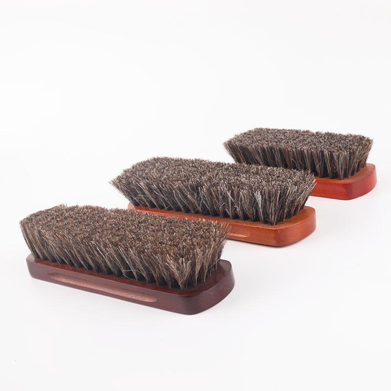 Equestrian Horsehair Brush: Mane, Shoe Polishing, Dusting, and Leather Care Brush
