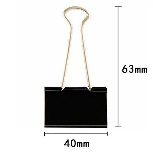 10 STÜCKE Metall Büroklammer 19 25 32 41 51mm Foldback Metall Binder Clips Schwarz Griffklemmen Papier Dokument Büro Schule Schreibwaren