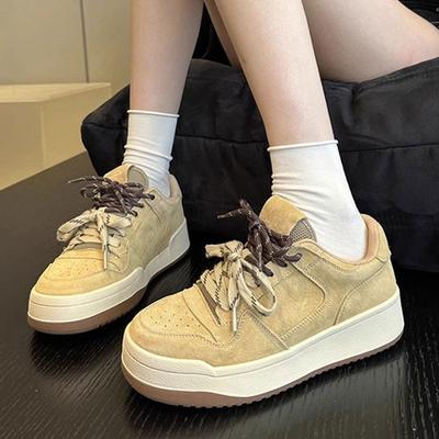 Vielseitige modische lässige Sportschuhe Frühling neu erhöhend Retro Dexun dicke Grundplatten Schuhe Damen