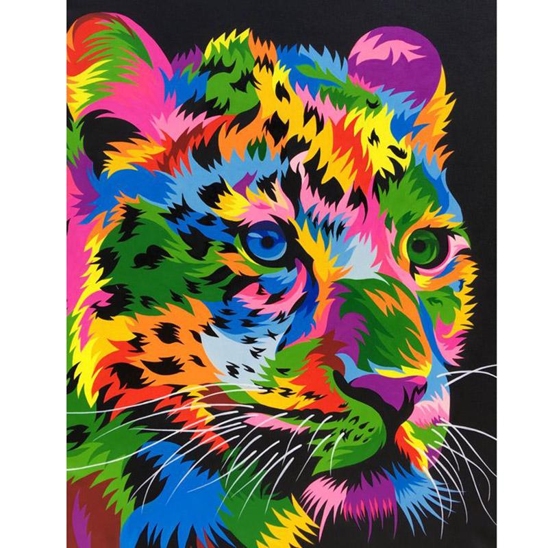 Oil Painting DIY 5D Diamond Painting Full Round Resin Cross Stitch Kits Cartoon Animal Diamond Embroidery Mosaic Handmade Gift
