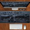 Gun Large Washable Mouse Pad Rubber Non-Slip Desk Gadgets Pc Setup Accessories Office Mouse Mat Setup Extended Pad Mousepad