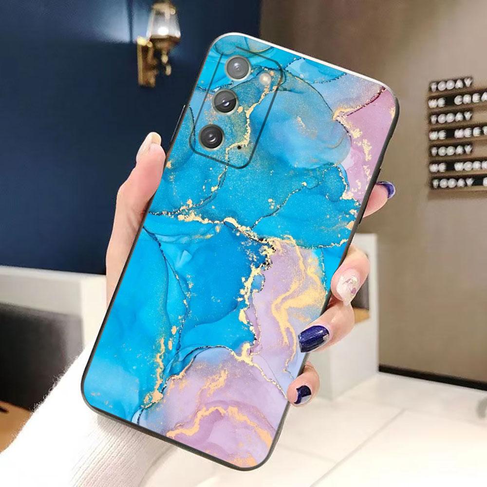 Watercolor Painting Marble Phone Case For Samsung NOTE 20 10 M23 M53 A80 A70 A50 A30 A24 A13 A12 A07 A06 A05S A04 A03S A03 Cover