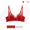 French Coquette Lace Thin Cup Wireless Bra, Girly Push Up Comfort Small Bust Women Bra
