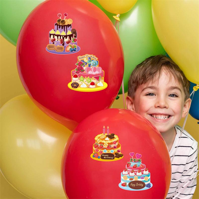 Make-a-Cake Sticker Sheets DIY Make Your Own Birthday Cake Puzzle Stickers for Kids Boys Girls Party Favor Games Toys Gifts