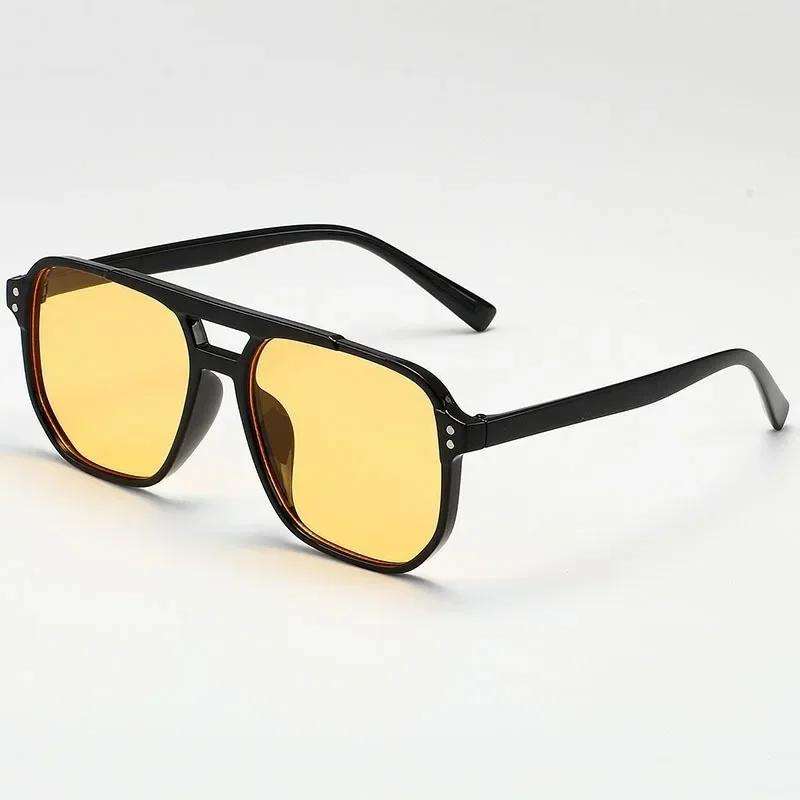 

Vintage Style Men s Sun Glasses Men s Square Shades Women s Brand Designer Eyeglasses Black Lense Male Female Shades UV400 Protection Gafas De Sol 1PC