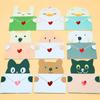 6PCS Folded Blessing Thank Envelope Ins Cartoon Greeting Card Decoration Letter Paper  New Year Gift