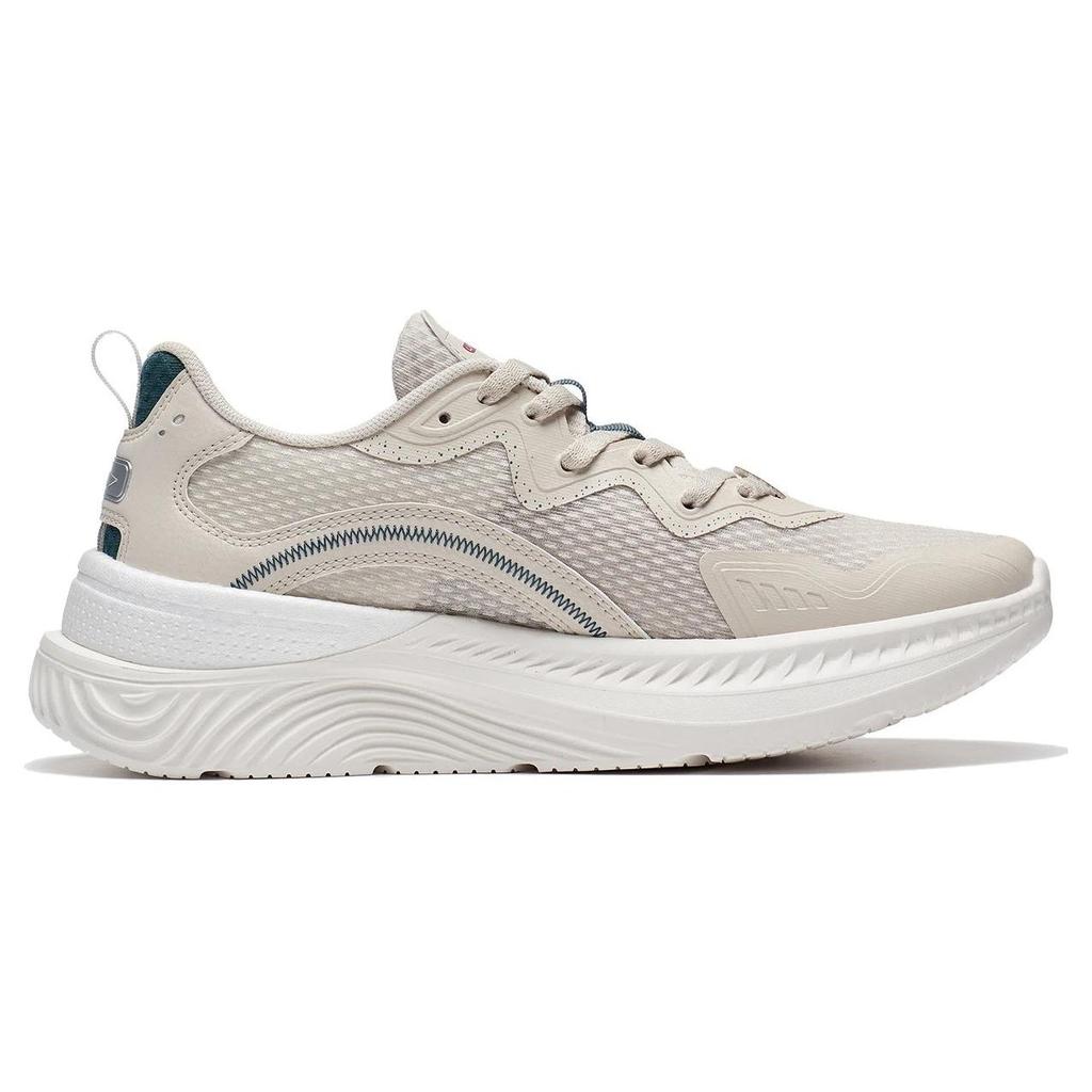 Li Ning Qing You Fabric Synthetic Leather Non-Slip Wear-Resistant Low-Top Sports Casual Shoes Men Sneakers Gray Green AGLT057-4