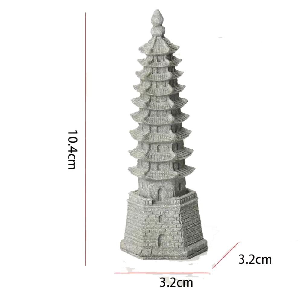 Multifunctional Gardening Sandstone Pagoda Pagoda Garden Miniature Sculpture  Aquarium Hiding Cave